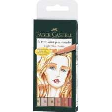PITT ARTIST PEN SET 6 BUC TONURILE PIELII FABER-CASTELL