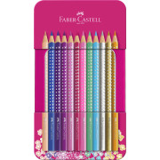 SET CADOU 12 CREIOANE COLORATE SPARKLE FABER-CASTELL