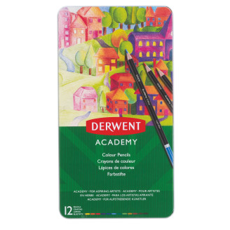 CREIOANE COLORATE 12 CULORI DERWENT ACADEMY