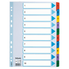 SEPARATOARE INDEX CARTON 1-10 MYLAR ESSELTE