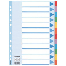 SEPARATOARE INDEX CARTON 12 COLI STANDARD ESSELTE
