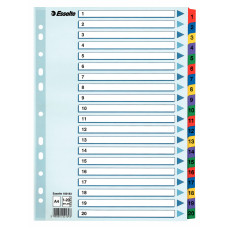 SEPARATOARE INDEX CARTON 1-20 MYLAR ESSELTE