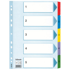 SEPARATOARE INDEX CARTON 1-5 MYLAR ESSELTE