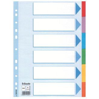 SEPARATOARE INDEX CARTON 6 COLI STANDARD ESSELTE