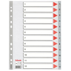 SEPARATOARE INDEX PLASTIC 1-12 ESSELTE