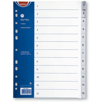 SEPARATOARE INDEX PLASTIC 1-12 NOKI