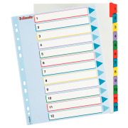 SEPARATOARE INDEX PLASTIC 1-12 REINSCRIPTIBIL ESSELTE SEPARATOARE INDEX PLASTIC 1-12 REINSCRIPTIBIL ESSELTE