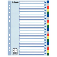 SEPARATOARE INDEX PLASTIC 20 CULORI ESSELTE