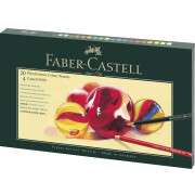 SET CADOU 20 CREIOANE COLORATE POLYCHROMOS + 4 CREIOANE GRAFIT CASTELL + ACCESORII FABER-CASTELL SET CADOU 20 CREIOANE COLORATE POLYCHROMOS + 4 CREIOANE GRAFIT CASTELL + ACCESORII FABER-CASTELL