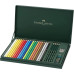 SET CADOU 20 CREIOANE COLORATE POLYCHROMOS + 4 CREIOANE GRAFIT CASTELL + ACCESORII FABER-CASTELL
