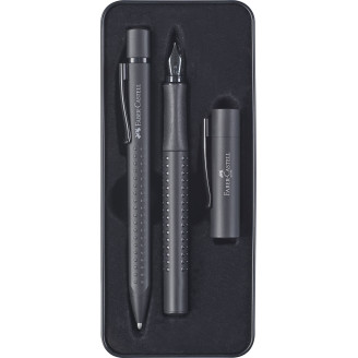 SET CADOU STILOU + PIX GRIP 2011 ALL BLACK FABER-CASTELL