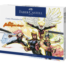 SET COMIC ILLUSTRATION 15 PIESE FABER-CASTELL SET COMIC ILLUSTRATION 15 PIESE FABER-CASTELL