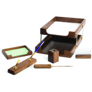 SET DE BIROU DIN LEMN STEJAR 6 PIESE SET DE BIROU DIN LEMN STEJAR 6 PIESE