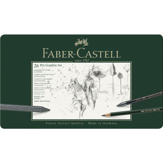 SET PITT MONOCHROME GRAFIT 26 BUC FABER-CASTELL