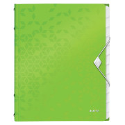 MAPA PLASTIC 12 COMPARTIMENTE VERDE WOW LEITZ