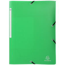 MAPA PLASTIC CU ELASTIC SI ETICH COTOR A4 VERDE EXACOMPTA