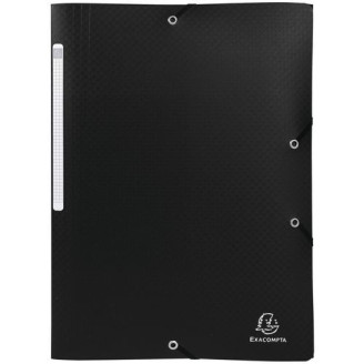 MAPA PLASTIC CU ELASTIC SI ETICH COTOR A4 NEAGRA EXACOMPTA