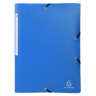 MAPA PLASTIC CU ELASTIC SI ETICH COTOR A4 BLEU EXACOMPTA