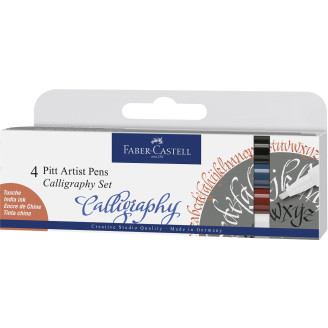 PITT ARTIST PEN SET CALIGRAFIC 4 BUC FABER-CASTELL PITT ARTIST PEN SET CALIGRAFIC 4 BUC FABER-CASTELL