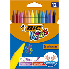 CREIOANE CERATE 12 CULORI PLASTIDECOR BIC