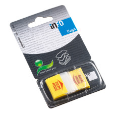 INDEX PLASTIC 25*43 MM "SEMNEAZA AICI" INFO NOTES