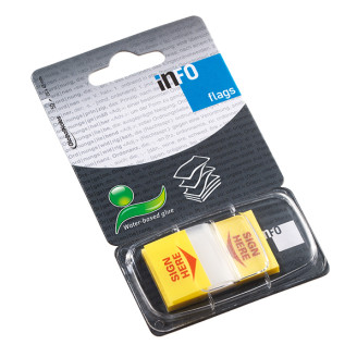 INDEX PLASTIC 25*43 MM SEMNEAZA AICI INFO NOTES