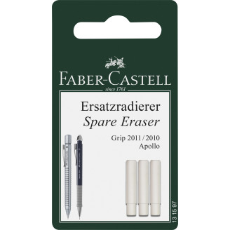 BLISTER 3 BUC REZERVA RADIERA PT GRIP 2011 FABER-CASTELL