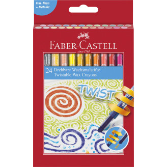 CREIOANE CERATE RETRACTABILE 24 CULORI FABER-CASTELL CREIOANE CERATE RETRACTABILE 24 CULORI FABER-CASTELL