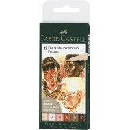 PITT ARTIST PEN SET 6 BUC PORTRET FABER-CASTELL