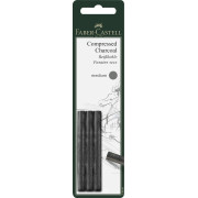 BLISTER 3 BUC CARBUNE PRESAT PITT MONOCHROME MEDIUM FABER-CASTEL