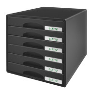 CABINET 6 SERTARE NEGRU PLUS LEITZ