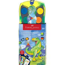 ACUARELE 12 CULORI CONNECTOR DINOZAURI 2025 FABER-CASTELL
