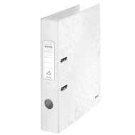 BIBLIORAFT PLASTIFIAT 5.2 CM ALB METALIZAT WOW LEITZ