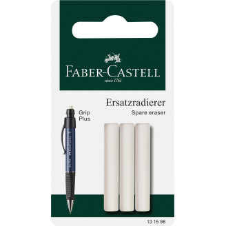 BLISTER 3 BUC REZERVA RADIERA PT GRIP PLUS FABER-CASTELL