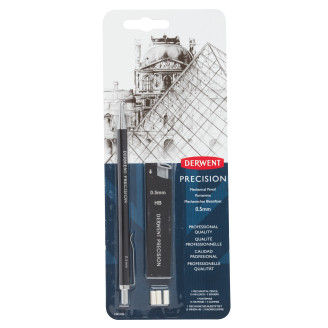 BLISTER CREION MECANIC 0.5MM PROFESIONAL NEGRU +MINE + 2 RADIERE DERWENT