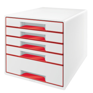 CABINET 5 SERTARE ALB/ROSU WOW LEITZ CABINET 5 SERTARE ALB/ROSU WOW LEITZ