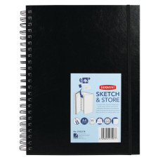CAIET SPIRA PENTRU SCHITE SI DESEN A4 56 FILE 165G CU MAPA PROFESSIONAL DERWENT