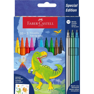 CARIOCA 10+3 CULORI DINOZAURI FABER-CASTELL
