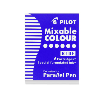 CARTUSE CERNEALA 6/SET PARALLEL PEN ALBASTRA PILOT