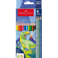 CREIOANE COLORATE 10+3 CULORI DINOZAURI FABER-CASTELL