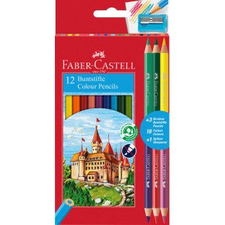 CREIOANE COLORATE 12+3 CULORI ECO FABER-CASTELL