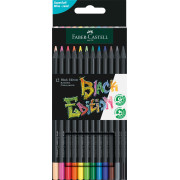 CREIOANE COLORATE 12 CULORI BLACK EDITION FABER-CASTELL