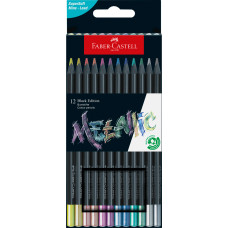 CREIOANE COLORATE 12 CULORI METALIZATE BLACK EDITION FABER-CASTELL CREIOANE COLORATE 12 CULORI METALIZATE BLACK EDITION FABER-CASTELL