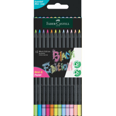CREIOANE COLORATE 12 CULORI PASTEL+ NEON BLACK EDITION FABER-CASTELL CREIOANE COLORATE 12 CULORI PASTEL+ NEON BLACK EDITION FABER-CASTELL