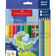 CREIOANE COLORATE 18+6 CULORI DINOZAURI FABER-CASTELL