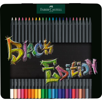 CREIOANE COLORATE 24 CULORI BLACK EDITION CUTIE METAL FABER-CASTELL