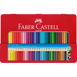 CREIOANE COLORATE 36 CULORI CUTIE METAL GRIP 2001 FABER-CASTELL