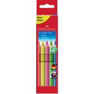 CREIOANE COLORATE 5 CULORI NEON JUMBO GRIP FABER-CASTELL