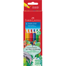 CREIOANE COLORATE 6 CULORI JUMBO GRIP FABER-CASTELL