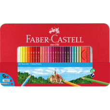 CREIOANE COLORATE 60 CULORI CUTIE METAL FABER-CASTELL